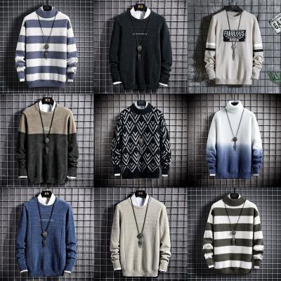 China 2021 Anti-wrinkle factory new goods and autumn style men's sweater batch straight men's sweater spring men's pullover sweater for sale