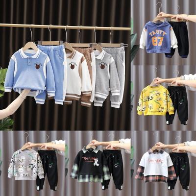 China 2021 Spring New Boys and Girls Cartoon Hoodie Two Children's Shirt Loose Casual Style Baby Down Jacket for sale