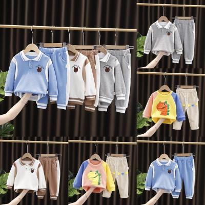 China Korean version of the new children's wear spring 2021 casual girls, boys and children spring and autumn cartoon long sleeve su round collar for sale