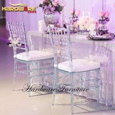 China Metal minimalist wholesale resin wedding banquet plastic chiavari chair for sale