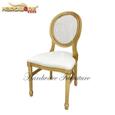 China New Sale Fancy Wedding Furniture Reception Banquet Party Gold PP Chairs Outdoor for sale