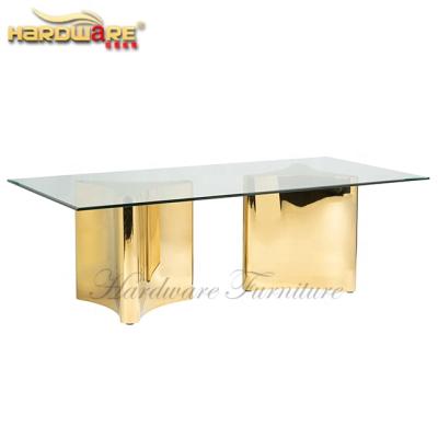 China Customized Luxury Glass Top Event Lobby Furniture Banquet Tables Wedding for sale