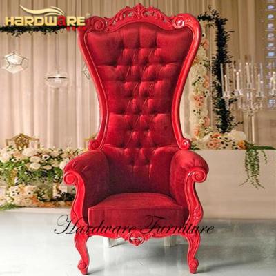 China Modern China wedding bride and groom queen royal chair red king throne chairs for sale