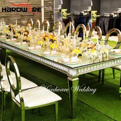 China Customized event supplies casamento mesa stainless steel furniture cake table wedding for sale