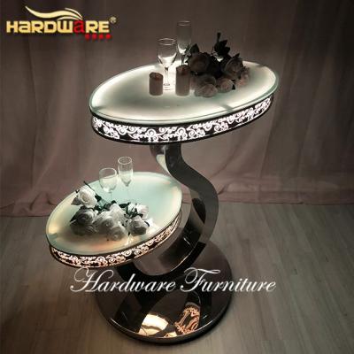 China Luxury LED Light Event Furniture Led Center Table Wedding Decoration Light Table for sale