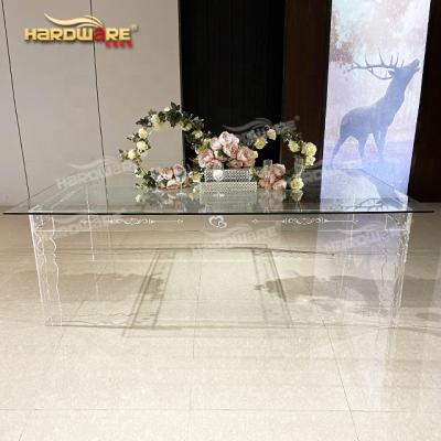 China Customized new ideas of wedding furniture transparent table clear acrylic table for sale for sale