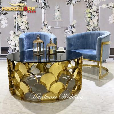 China Customized Gold Tea Table Furniture Cake Center Table Mirrored Modern Luxury Coffee Tables for sale