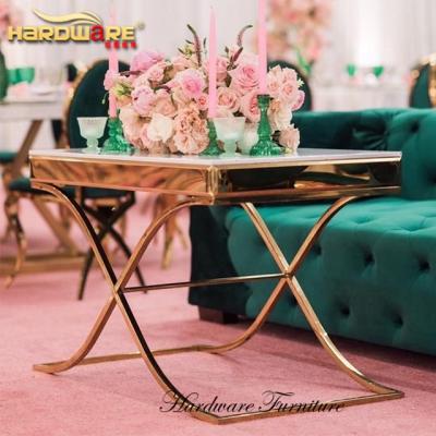 China Turkish Furniture Wedding Center Tables Stainless Steel Lobby Morden Designer Coffee Table for sale