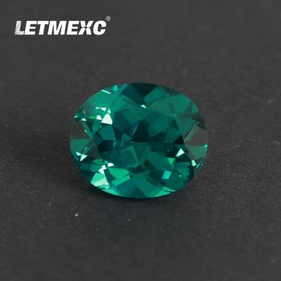 China LETMEXC Nanosital #A-75 Tourmaline Paraiba Green Oval Cut Diamond Gemstone Can High Melting Wax Casting for sale