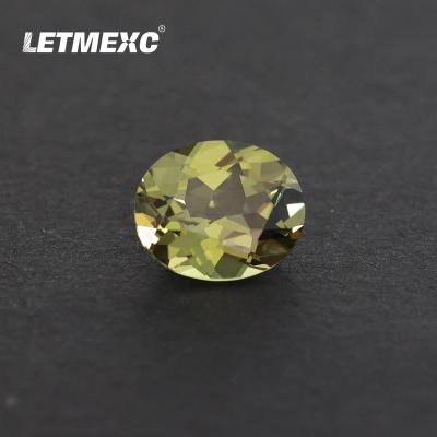 China Nanosital Gemstone LETMEXC Nanosital #14 Peridot Color Oval Cut Diamond Gemstone Can High Melting Wax Casting for sale