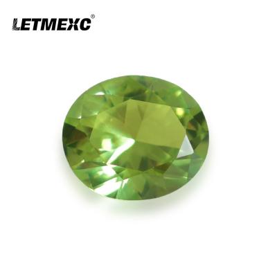 China LETMEXC Nanosital #B1320 Kryptonite Lime Green Color Oval Cut Diamond Gemstone Can High Melting Wax Casting for sale