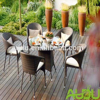 China Eco-freindly Audu Boston Patio Outdoor Garden Rattan Dining Set for sale