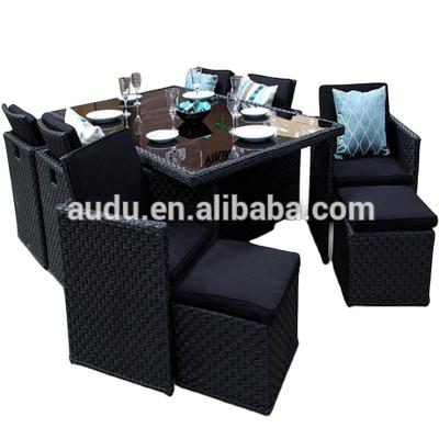 China Eco-freindly Wicker Cube Furniture / Wicker Weave Cube Shape Garden Furniture for sale