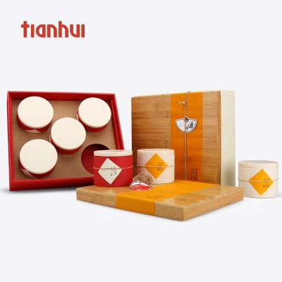 China Wholesale Recycled Materials Good Prices Gift Packaging Paper Box Small Bamboo Lid With 5 Paper Boxes for sale