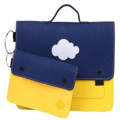 China OEM Factory Glitter Felt Women Girl Felt Cute School Laptop Bag for sale