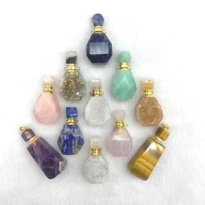 China Wholesale Europe Crystal Perfume Oil Bottle Stone Healing Essential Oil Bottle for sale