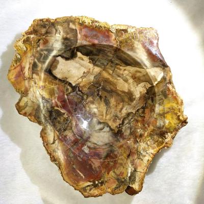 China Europe Bowl Carving Stone Crystal Wholesale Healing Petrified Wooden Bowls for sale