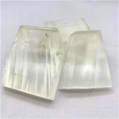 China Wholesale Natural Cheap Selenite Slab Selenite Stone Slice Plate for sale