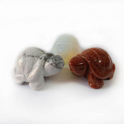 China China wholesale 2 inch natural quartz crystal carving turtles howlite and crystal amethyst turtle statue for sale