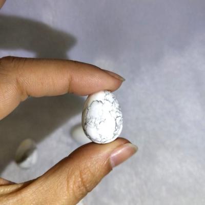 China Wholesale Natural Gemstone Mini White Howlite Jade Eggs from China for sale