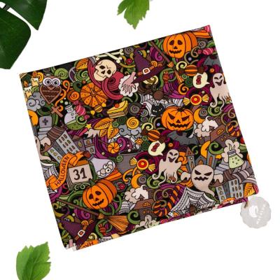 China Tear-resistant cotton 5 spandex Halloween 95 digital print knitted fabric for baby for sale