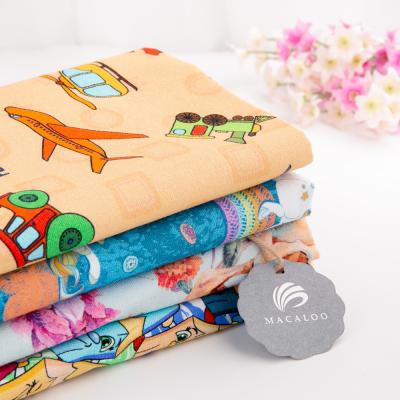 China Custom Printed Cartoon Cotton Linen Fabric Shrink-Resistant For Table Cloth for sale