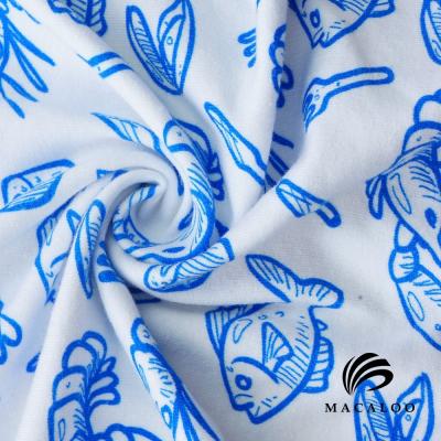 China Shrink-Resistant Digital Inkjet Printing Custom Printed French Terry Knit Fabric for sale