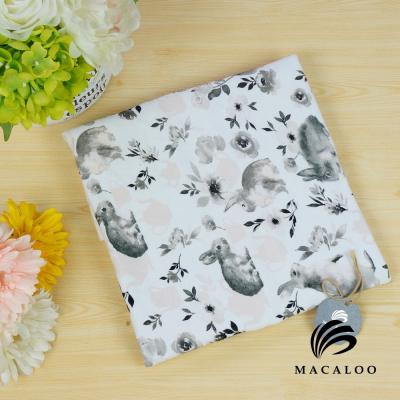 China Heavyweight 260gsm Cotton Spandex Anti Pill Custom Digital Print French Terry Fabric for sale