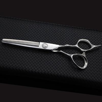 China Professional Fashion Design 3D Teeth Shear Beautiful Japanese Steel Hair Cutting Scissors Hair Shears for sale