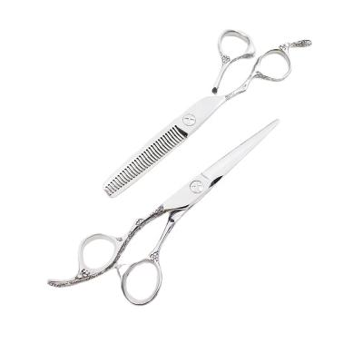 China Cutting Scissors Barber Shears Hair Cutting Thinning Professional Left Handed 6 Inch Razor Edge Scissors Set For Women Men Salon for sale