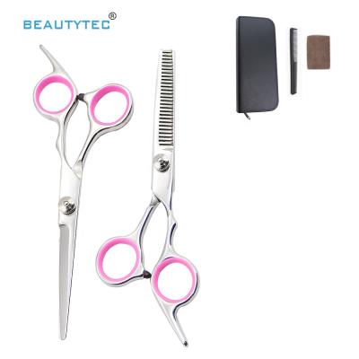 China Professional Hand Made Professional Pink Hair Cutting Scissors Hairdressing Scissors Woman 170mm 170mm Barber Shears Scissors Set for sale