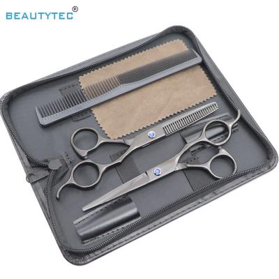 China Hot Selling Salon Hair Thinning Scissors Cutting Thinning Kit Professional Popular Black Shears Hairdressing Scissors Set for sale