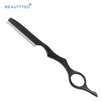 China Single Blade Matt Black Classical Shaving Razor Balancing Shaving Hair Balance Razor Comb for sale