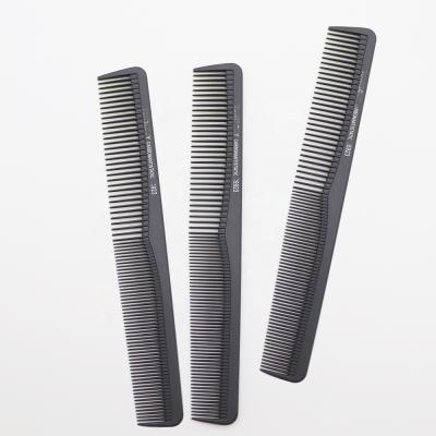 China Beautytec Salon Professional Hairdressing Tool Custom Black Carbon Hair Comb Double Teeth Heat Resistant Teasing Comb for sale