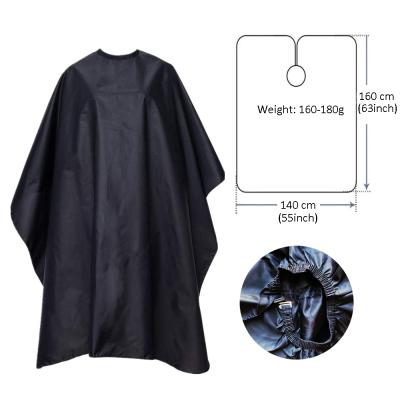 China Salon Convenient Professional Waterproof Robe Hairdresser 140*160 Sleeveless Hair Cutting Cape With Adjustable Closure for sale