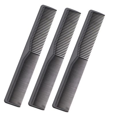 China Fashionable Hot Sale Salon Professional Hairdressing Tool Custom Black Carbon Hair Comb Heat Resistant Teasing Cut Styling Comb for sale