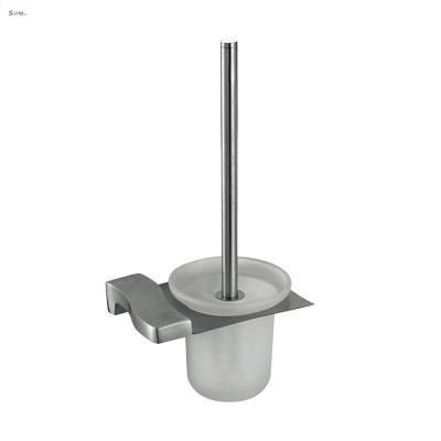 China Modern Hot Selling Hotel Polished Stainless Steel Toilet Brush Holder Wholesale Toilet Cleaning Set for sale