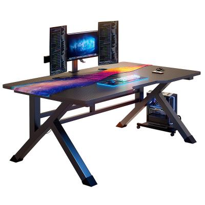 China Other Cool Style With RGB LED Lights Modern Home Gaming Desk Firm Steel Table Leg Gaming Table For Top Gamers for sale