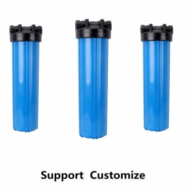 China Outdoor Whole House Water Filter Housing 20 Inch Big Blue Water Filter Housing Jumbo Pre Single Cartridge Filter For Home for sale