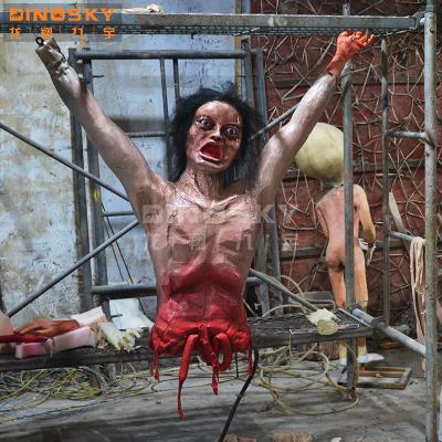 China Life Size Scary Theme Park Haunted House Props Horror Animatronics Ghosts Products For Halloween for sale