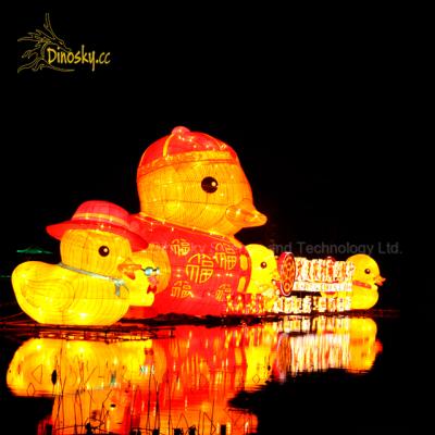 China Festival Decoration Life Size Ducks Led Chinese Festival Shape Of Plant And Animal Lanterns Decoration for sale