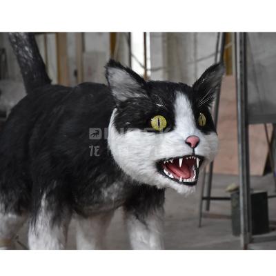 China Theme Park Amusement Realistic Cat Animatronic Model for sale