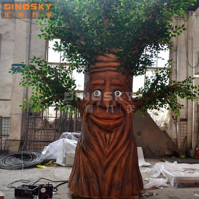 China Christmas Artificial Decoration Theme Park Amusement Plant Magic Talking Tree for sale