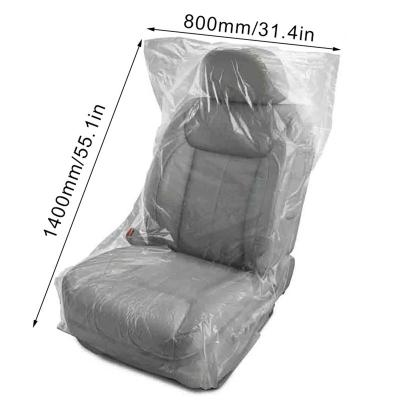 China Brief & Color 100pcs car seat cover soft car seat cover universally waterproof disposable plastic simple beauty cover for sale