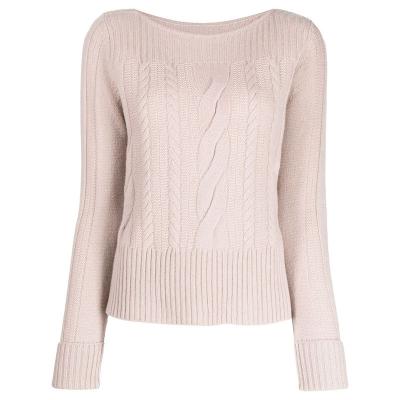 China 2023 Women's Anti-pilling Solid Color Round Neck Knitted Winter Pattern Cashmere Long Sleeve Sweater for sale