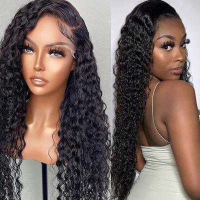 China Swiss Human Hair 10-30inch Hd 100% Customized Logo Brazilian Natural Black Hair Mix 360 Lace Frontal Wig Lace Frontal Wigs With Baby Hair for sale