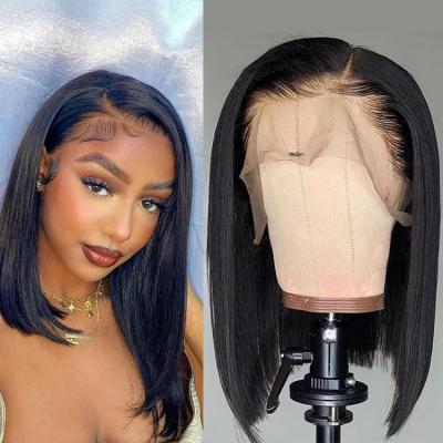 China Short Human Hair Lace Wig Lace Front Closure Hair Wigs Curly Hair Wigs Hd Brazilian Straight Human Hair Lace Front Wigs Short Lead Wigs for sale