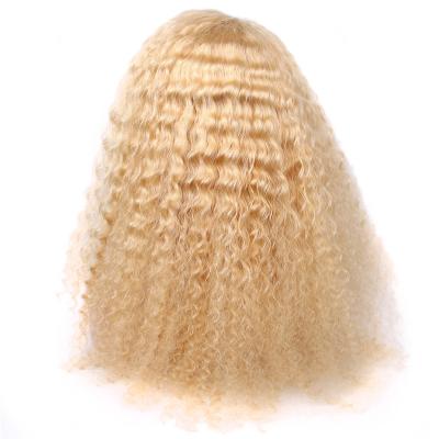 China Hot Selling 13X4 STRAIGHT Pre Plucked HD To Lace Frontal Wig Human Hair Blonde 613 Human Hair Wig For Black Women for sale