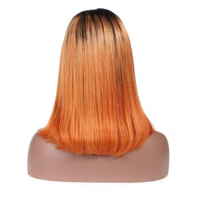 China Wholesale OT Lace Front Wigs Turquoise Gray Purple Red Green Blue Orange Swiss Virgin Brazilian Human Hair Colorful Long Bob Wig Lace Band for sale