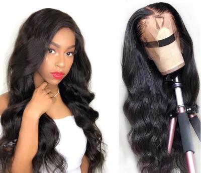 China New Designed 100% Silky Straight Indian Virgin Hair Pre Plucked Body Wave Unprocessed HD Full Lace Front Wig For Black Women for sale